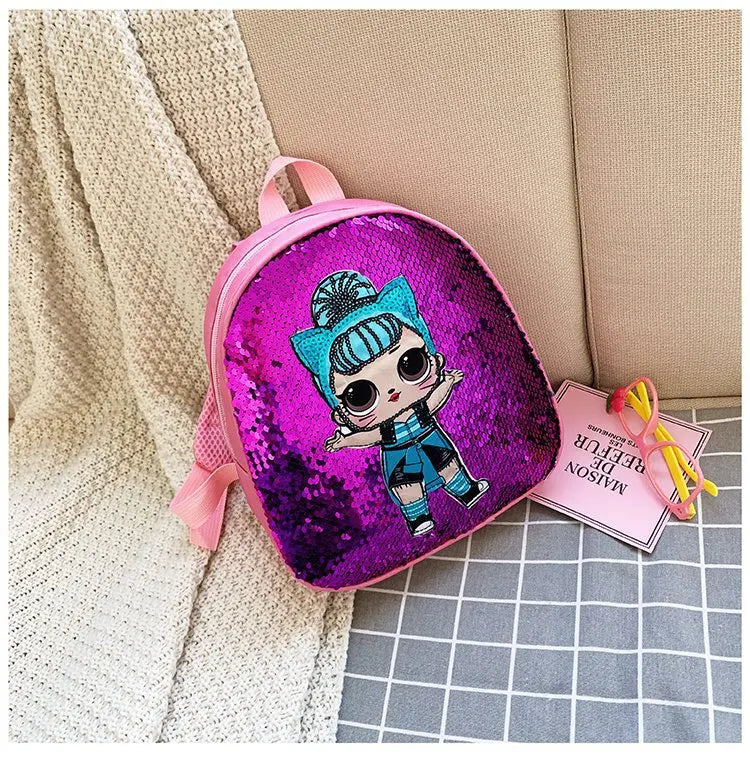 Reversible Sequin Doll Backpack - Princess Fashion (Ages 3-6)