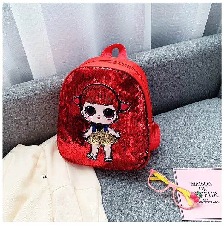Reversible Sequin Doll Backpack - Princess Fashion (Ages 3-6)