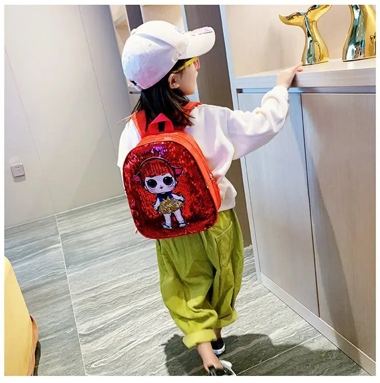 Reversible Sequin Doll Backpack - Princess Fashion (Ages 3-6)