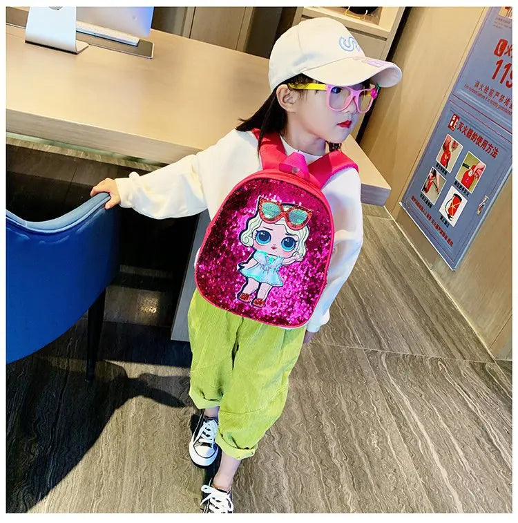 Reversible Sequin Doll Backpack - Princess Fashion (Ages 3-6)