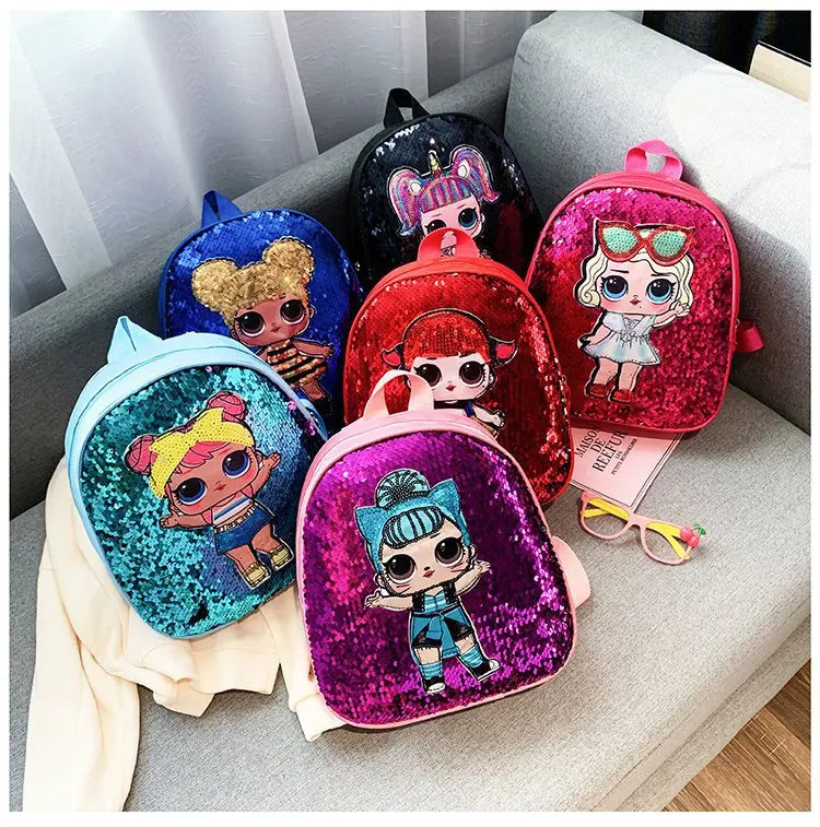 Reversible Sequin Doll Backpack - Princess Fashion (Ages 3-6)