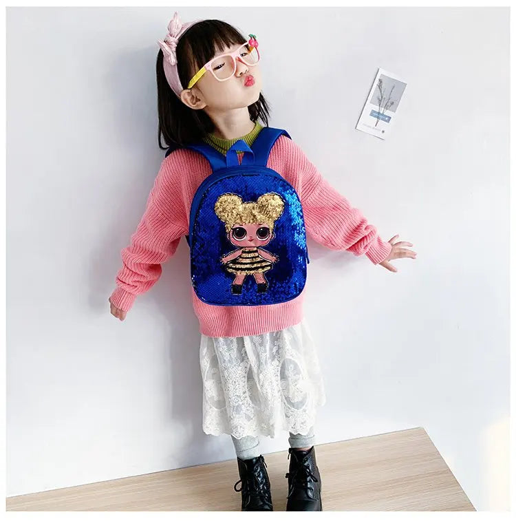 Reversible Sequin Doll Backpack - Princess Fashion (Ages 3-6)