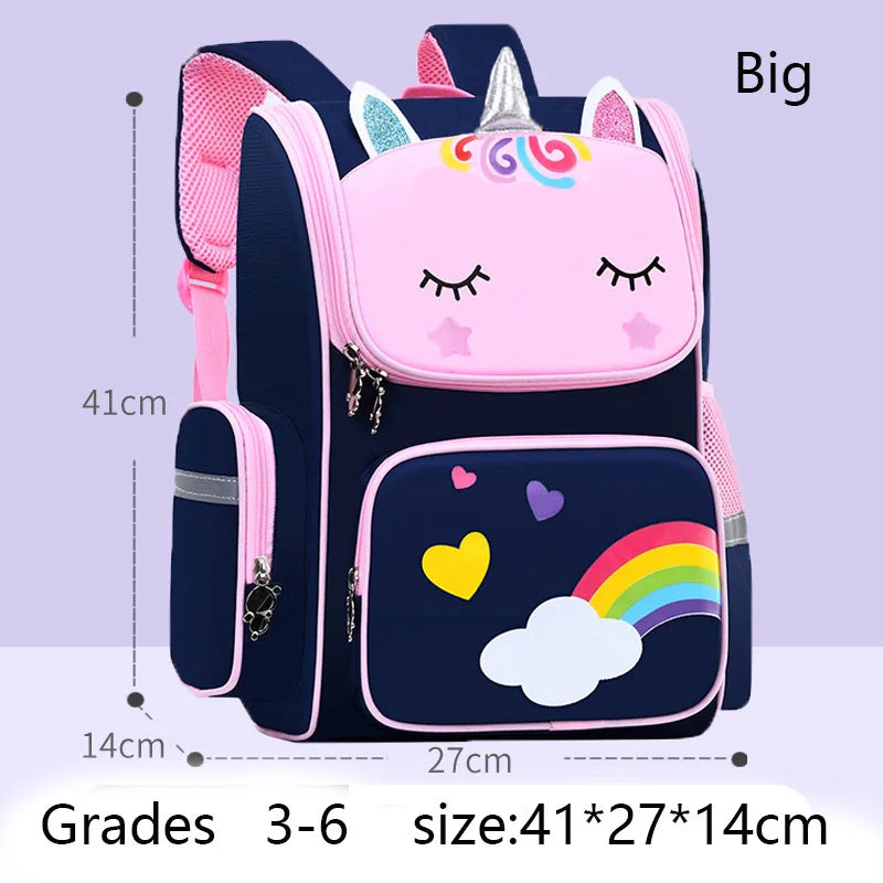 Girls' Waterproof Backpack with Unicorn Design