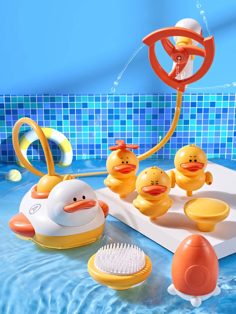 Duck-shaped bath toy for children