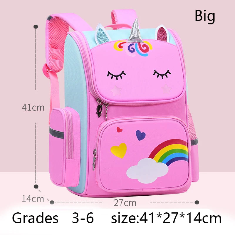 Girls' Waterproof Backpack with Unicorn Design