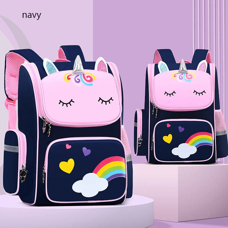 Girls' Waterproof Backpack with Unicorn Design