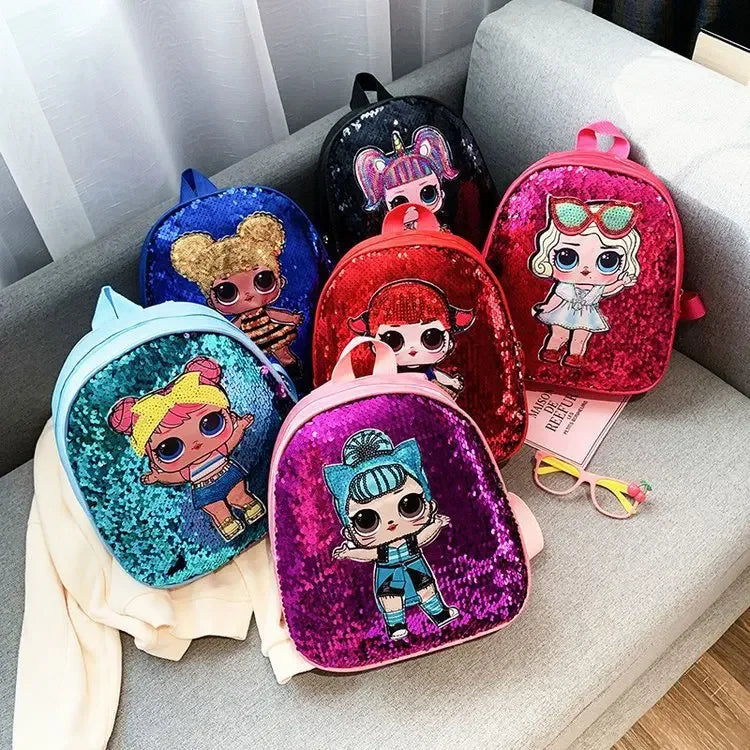Reversible Sequin Doll Backpack - Princess Fashion (Ages 3-6)