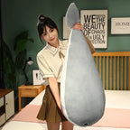 Realistic large gray fish plush toy