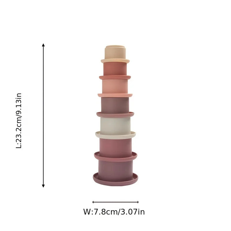 Montessori silicone stacking toy for babies