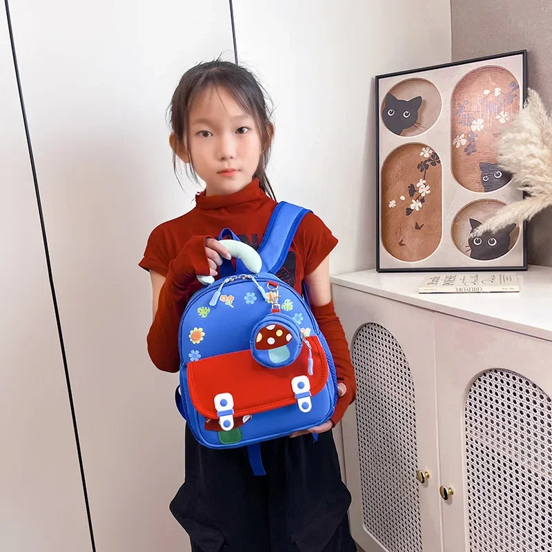Children's backpack ideal for school, preschool, kindergarten, travel, and outdoor activities. Lightweight and durable.