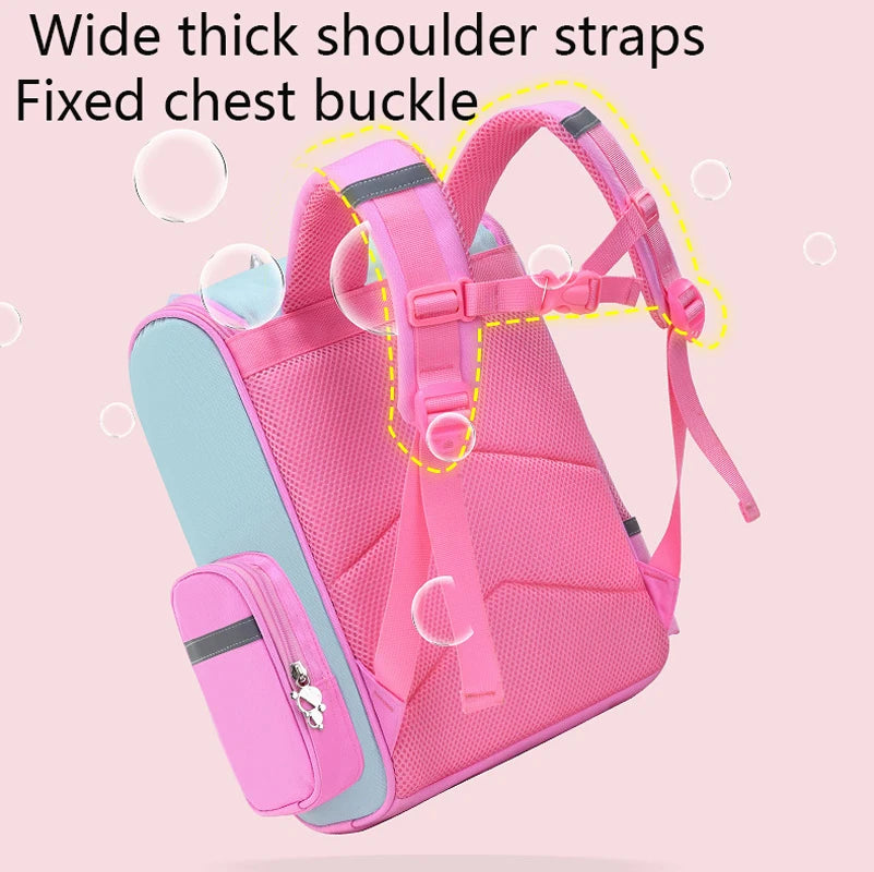Girls' Waterproof Backpack with Unicorn Design