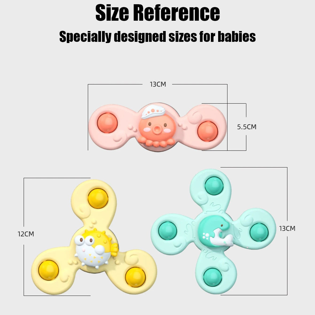 3-piece set of baby bath toys