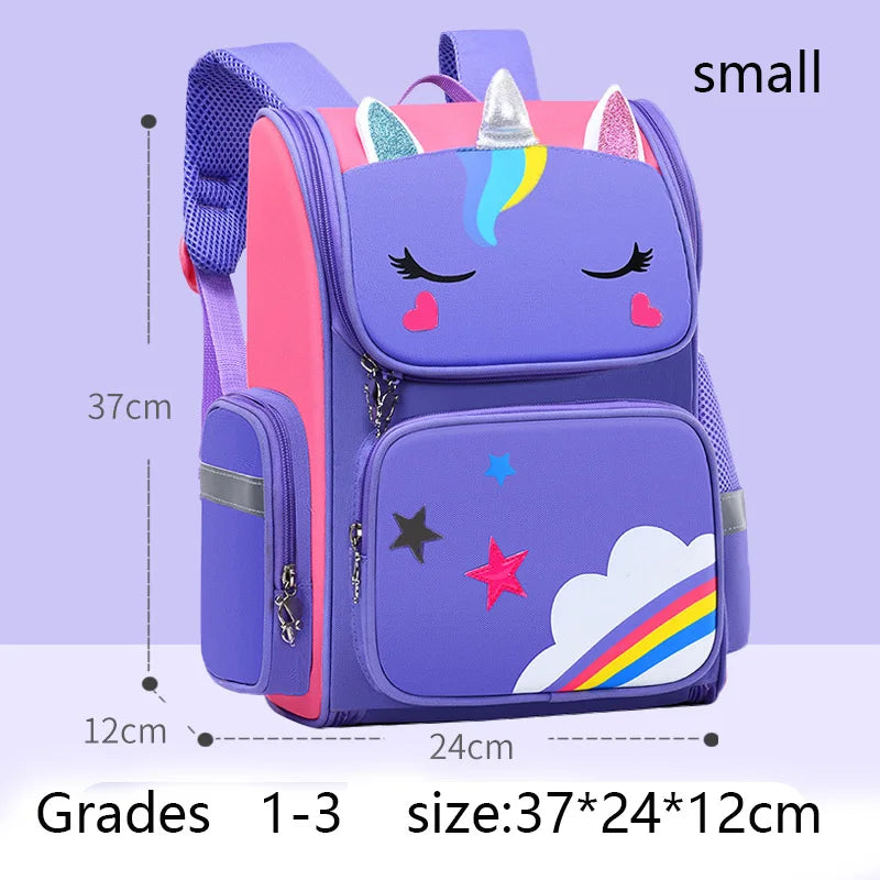 Girls' Waterproof Backpack with Unicorn Design
