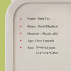 Brinquedo de Banho para Bebé - Pato/Elefante
