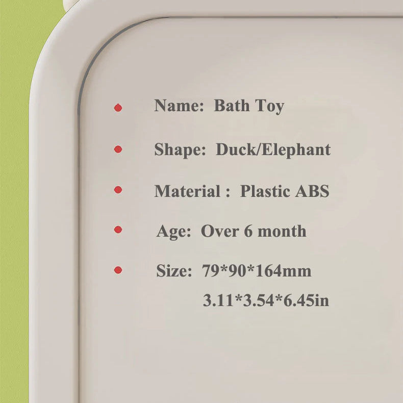 Brinquedo de Banho para Bebé - Pato/Elefante