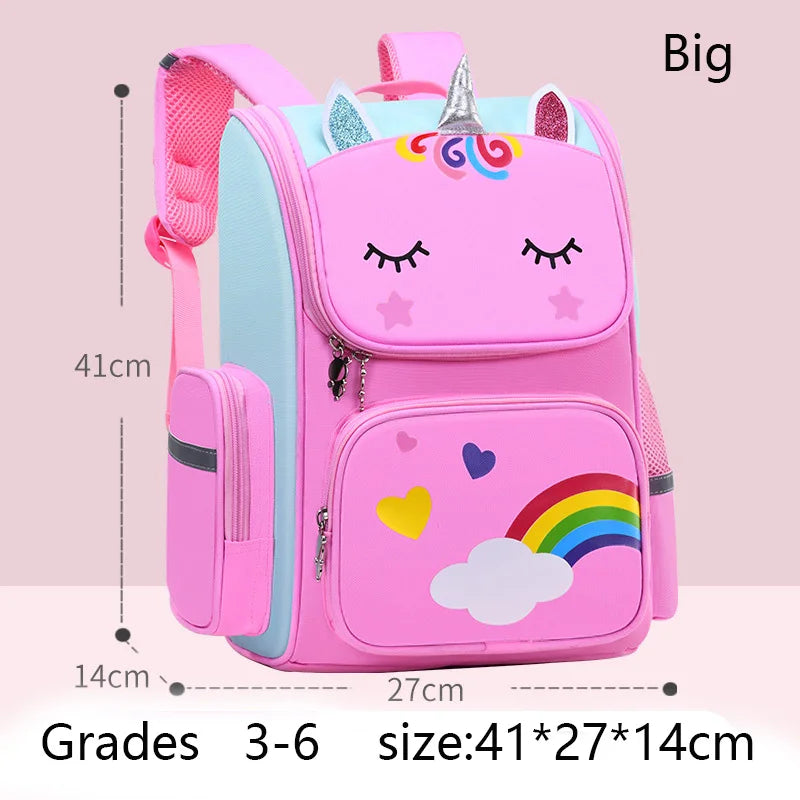 Girls' Waterproof Backpack with Unicorn Design
