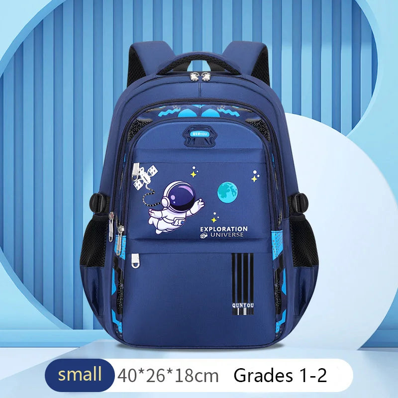 Mochila escolar infantil com tema de astronauta, à prova d'água